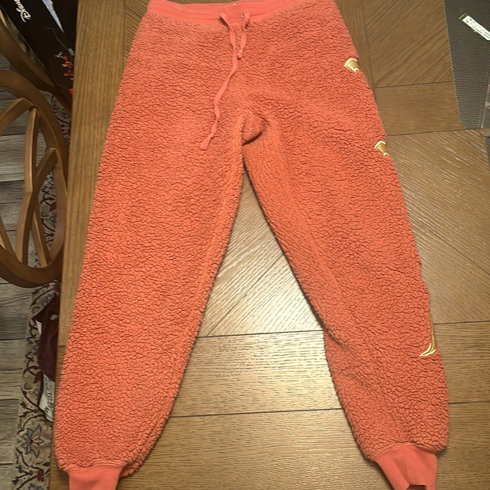Disney pink fuzzy sweats, size small
